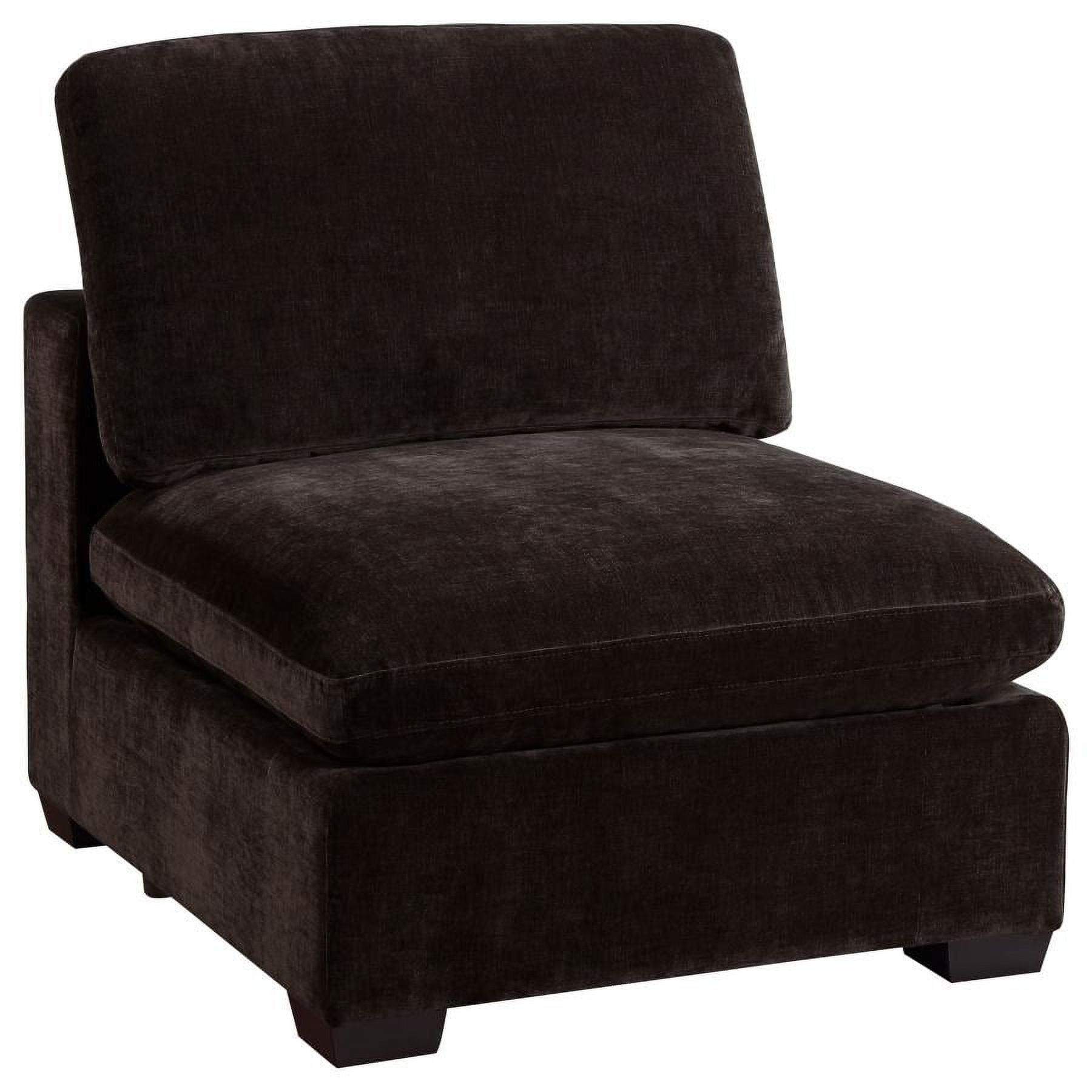 Lakeview Upholstered Corner Chair Dark Chocolate