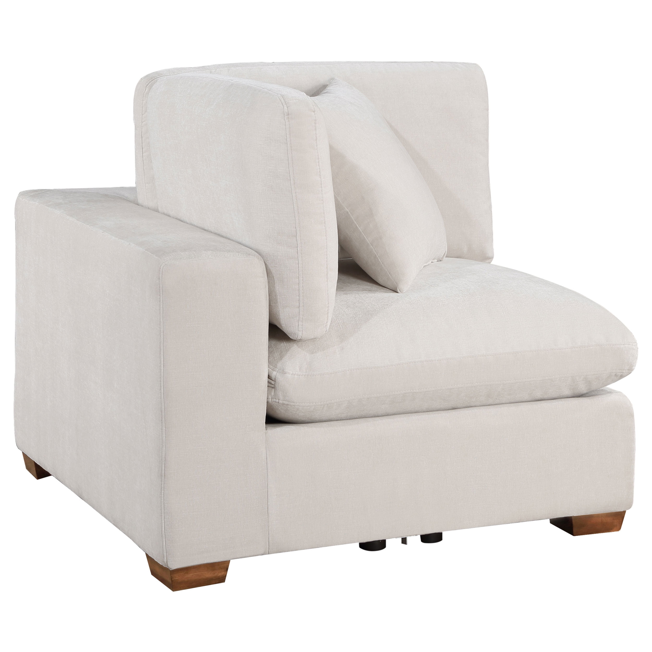 Lakeview Upholstered Corner Chair Ivory Coaster 551462