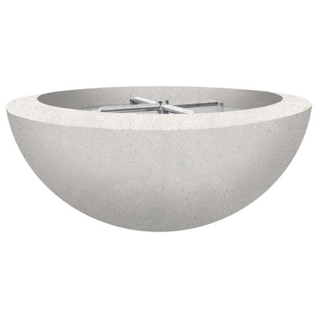 Lakeview Valley Bay 29-Inch Round Propane Match Lit Fire Bowl - Ultra White - SCPH-446-FBUWLP