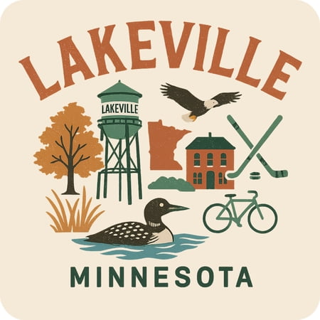 Lakeville Minnesota Keepsakes Souvenir Vinyl Sticker – Destination Travel Keepsake Collectible (3-Inches Wide)