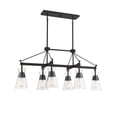 thumbnail image 1 of Lakewood 6-Light Linear Chandelier in Matte Black, 1 of 6