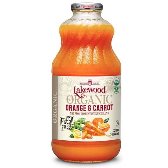 Lakewood Juice Orange Carrot Org 32 FO (Pack of 12)