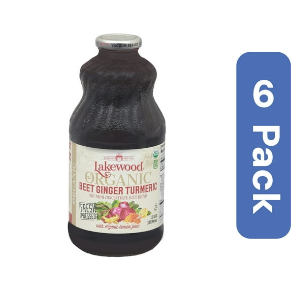 Lakewood Organic Beet Ginger Turmeric Juice 32 oz (Pack Of 6)