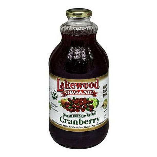 Lakewood Organic Cranberry Flavored 100 Juice Blend, 32 Fl Oz