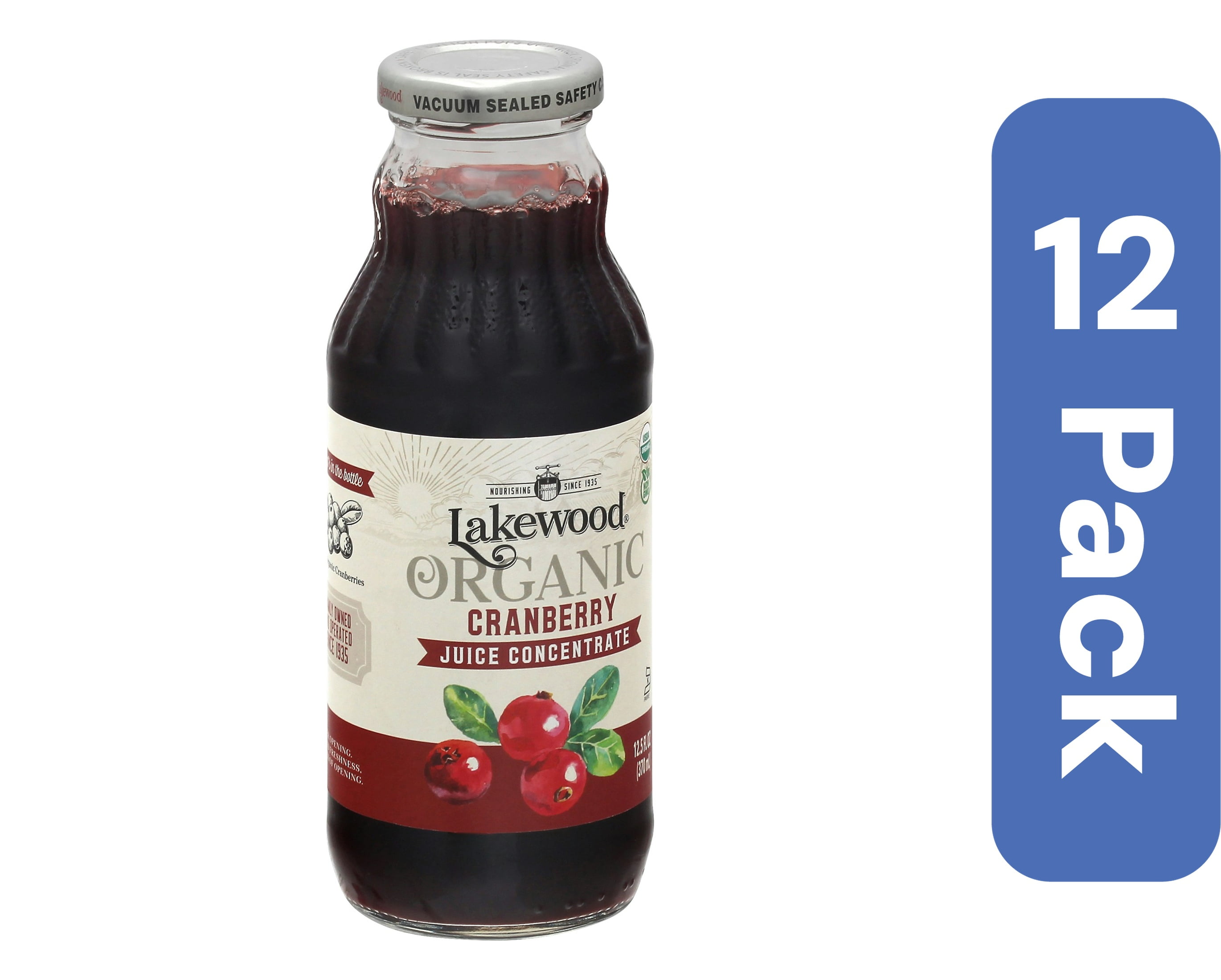 Lakewood Organic Cranberry Juice Concentrate 12.5 fl oz (Pack of 12)