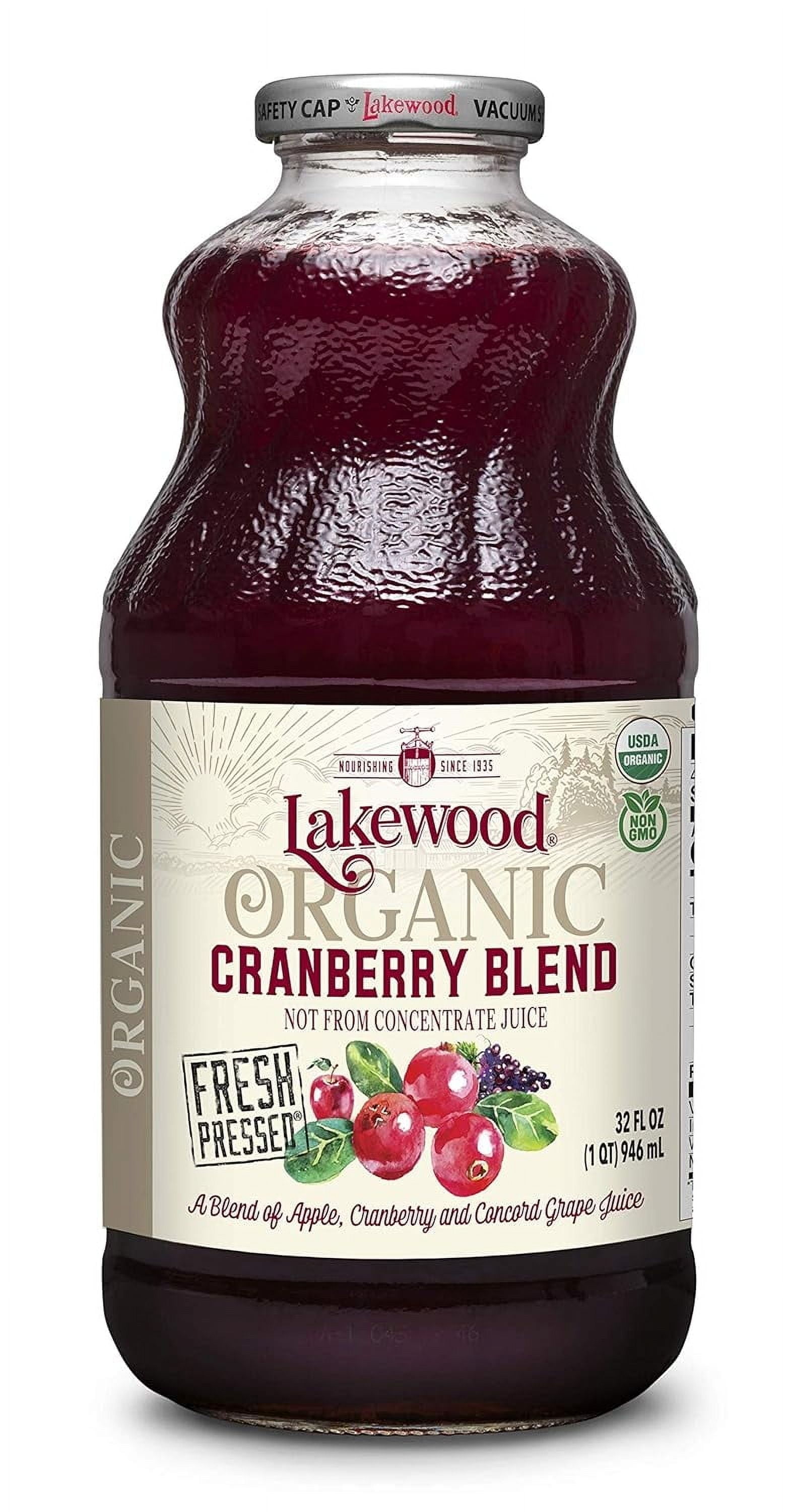 Lakewood Organic Juice Blend Fresh Pressed Cranberry 32 fl oz