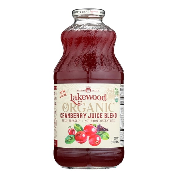 Lakewood - Organic Juice - Cranberry Blend - Case of 6 - 32 fl oz.