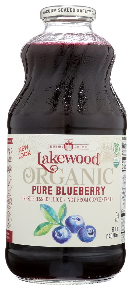 Lakewood Organic Juice PURE Blueberry, 32 fl oz