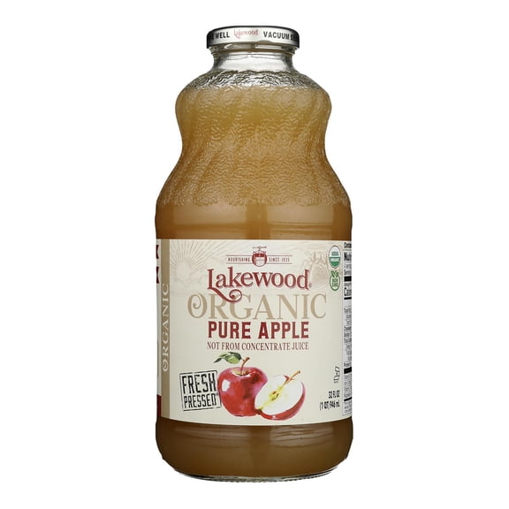Lakewood - Organic Juice - Pure Apple - Case of 6 - 32 fl oz.