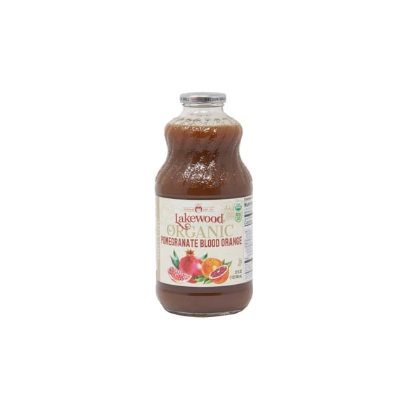 Lakewood Organic Juices Pomegranate Blood Orange Juice, Organic - 32 floz glass