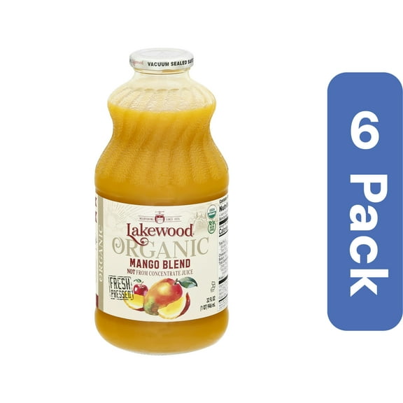 Lakewood Organic Mango Juice 32 oz (Pack Of 6)