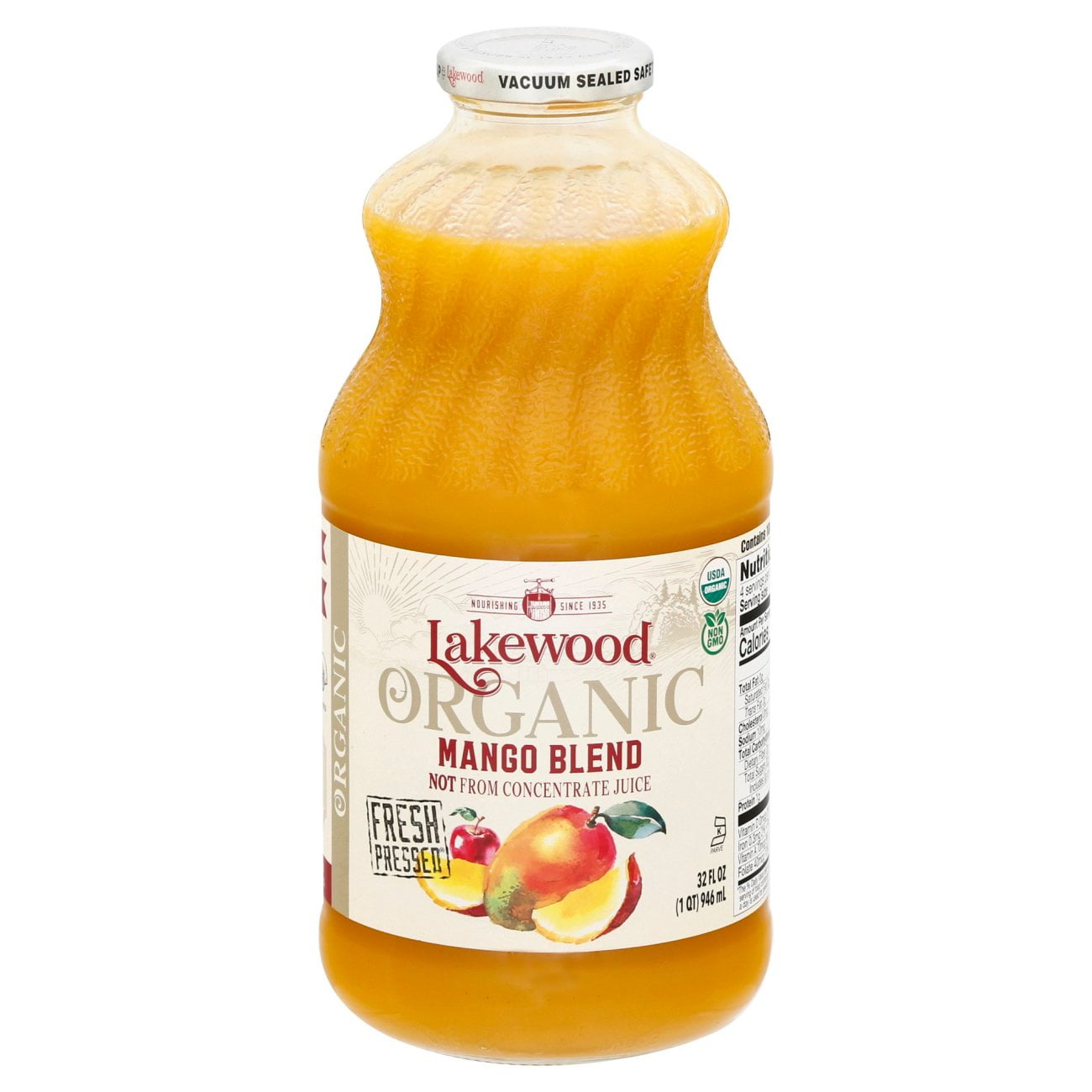Lakewood Organic Mango Juice - 32 oz- Pack of 2