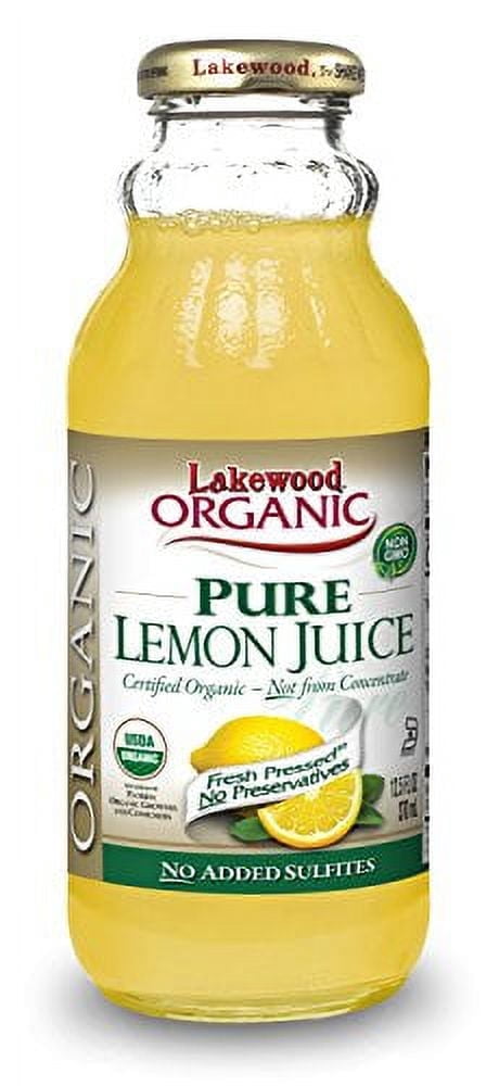 Lakewood Organic PURE Lemon Juice, 12.5-Ounce Bottles (Pack of 12)