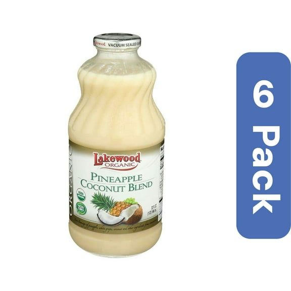 Lakewood Organic Pineapple Coconut Juice 32 oz (Pack Of 6)