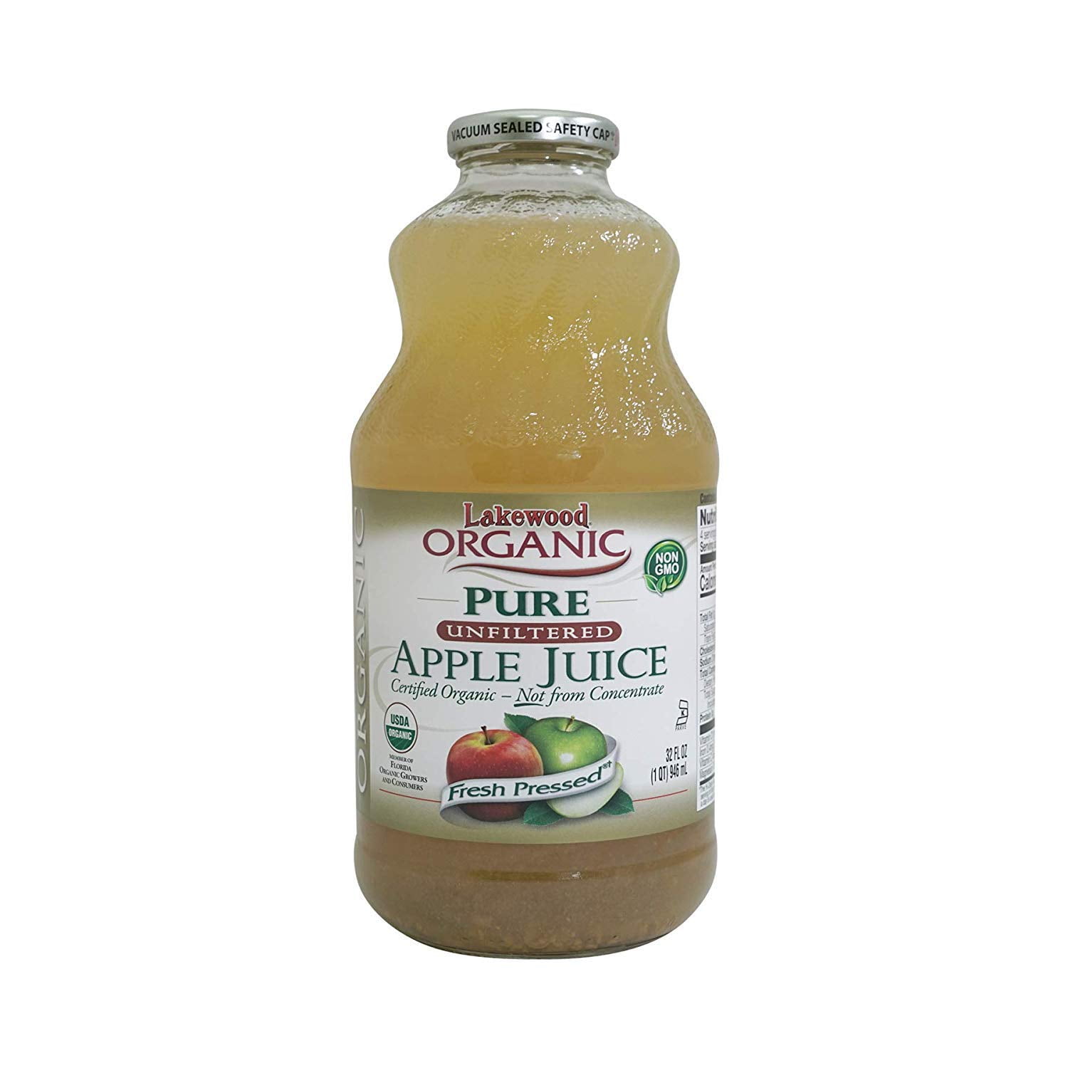 Lakewood, Organic Pure Apple Juice, 32 Oz - Walmart.com