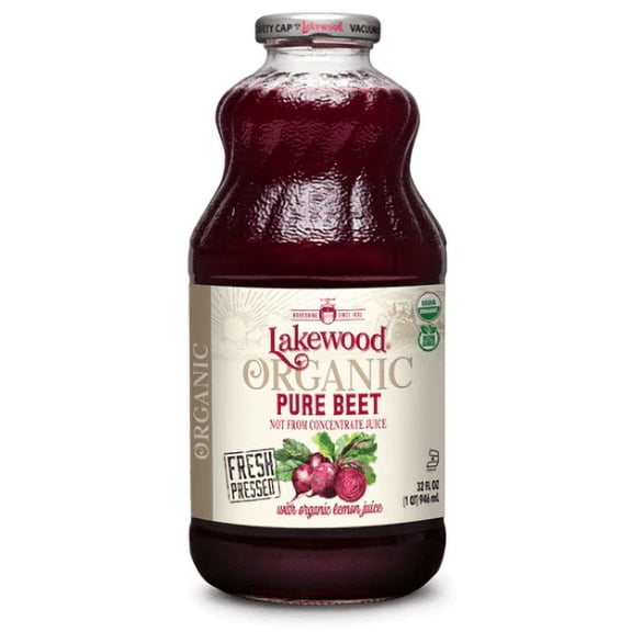 Lakewood Organic Pure Beet with Organic Lemon Juice 32 fl oz Pack of 2
