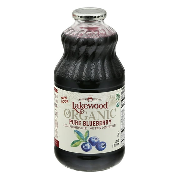 Lakewood Organic Pure Blueberry Juice 32 oz (Pack Of 6)