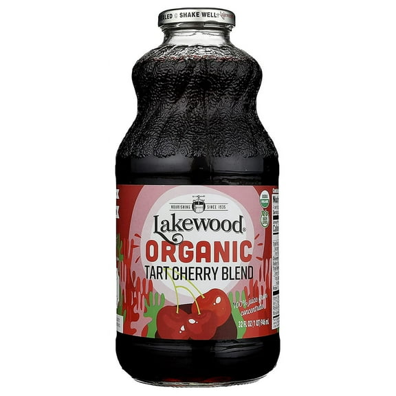 Lakewood Organic Pure Fruit Juice Nectar Blend No Sugar Added Tart Cherry Blend - 32 fl oz Pack of 4