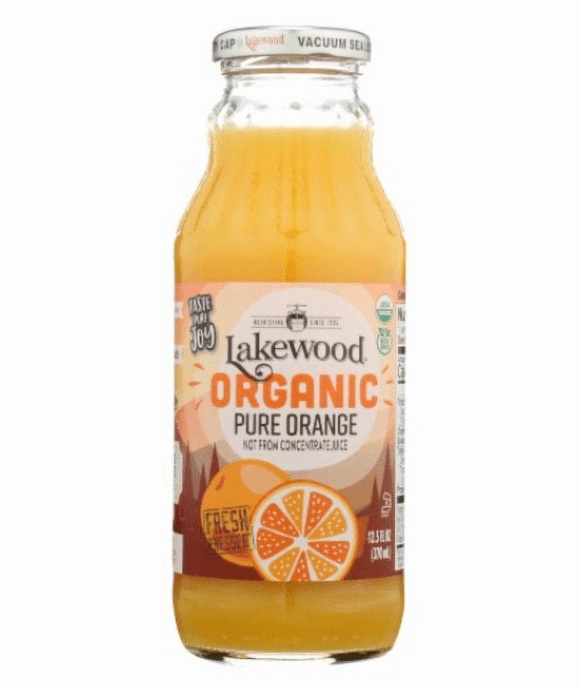 Lakewood Organic Pure Fruit Juice Orange 12.5 fl oz Pack of 2