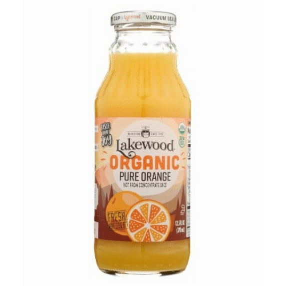 Lakewood Organic Pure Fruit Juice Orange 12.5 fl oz Pack of 2