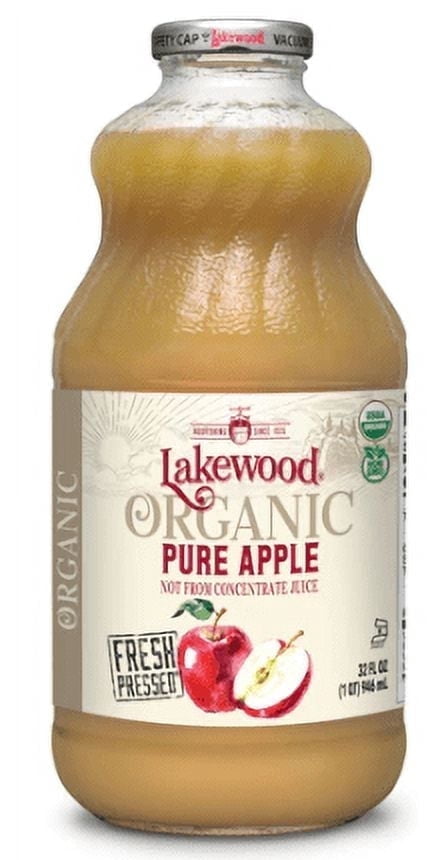 Lakewood Organic Pure Juice Apple 32 fl oz Pack of 3