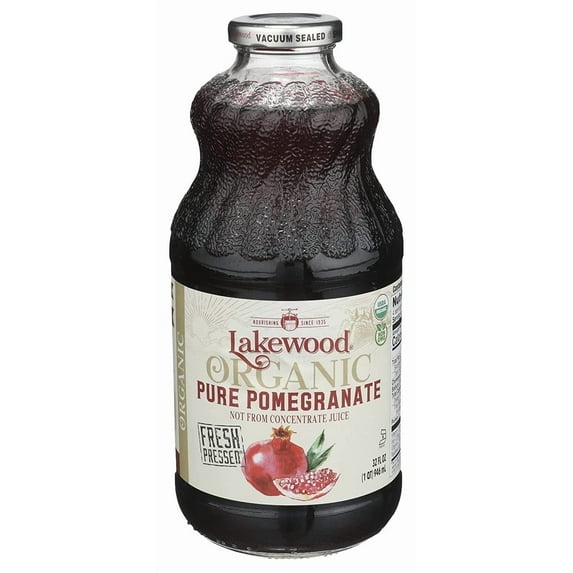 Lakewood Organic Pure Juice Fresh Pressed Pomegranate 32 fl oz Pack of 3