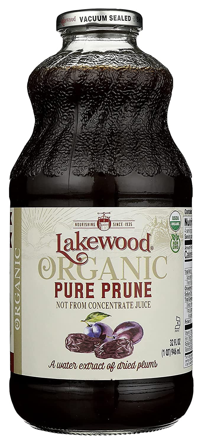 Lakewood Organic Pure Juice Prune 32 fl oz Pack of 2