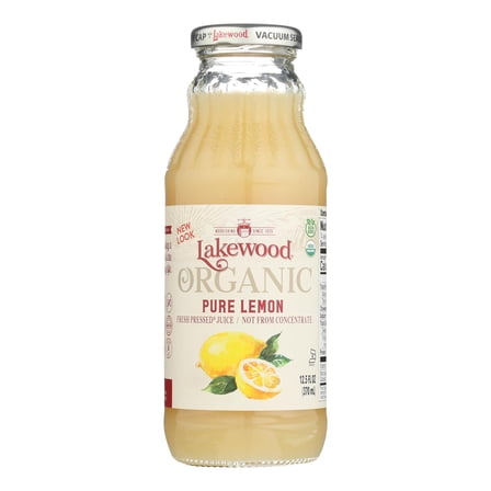Lakewood - Organic Pure Lemon - Lemon - Case of 12 - 12.5 Fl oz.
