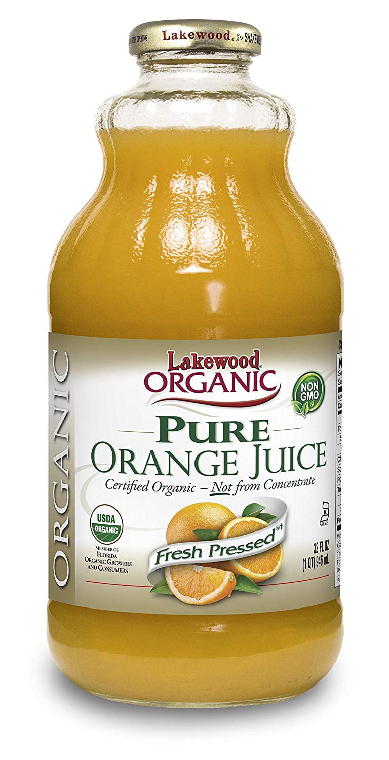 Lakewood Organic Pure Orange, 32 Ounce (Pack of 6)