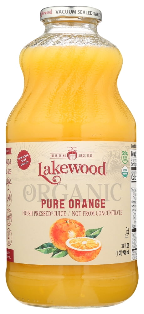 Lakewood Organic Pure Orange Juice, 32 Oz