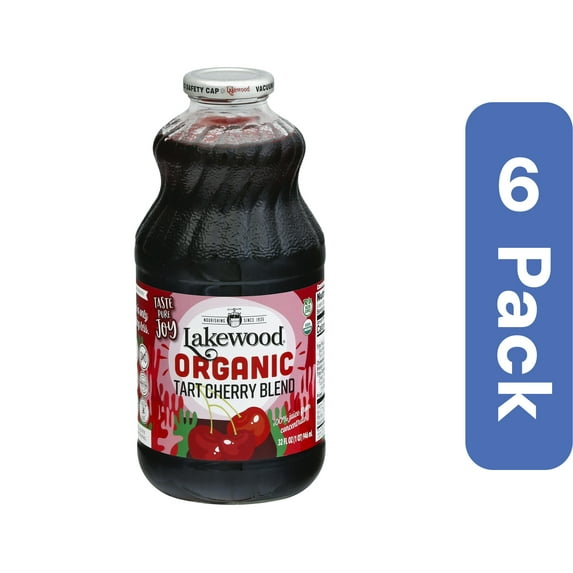 Lakewood Organic Red Tart Cherry Juice 32 fl oz (Pack Of 6)