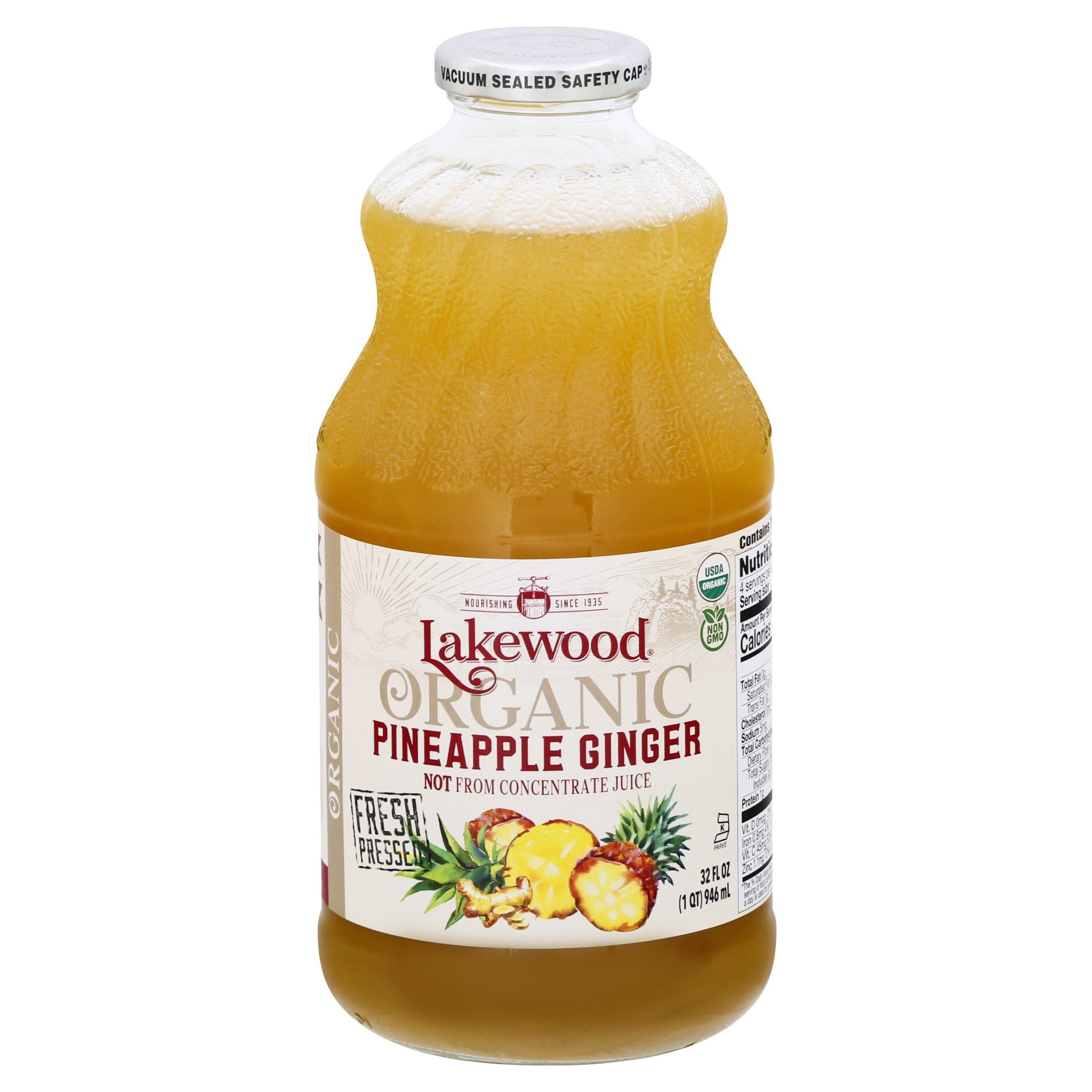 Lakewood Pineapple Ginger Juice - 32 oz- Pack of 2