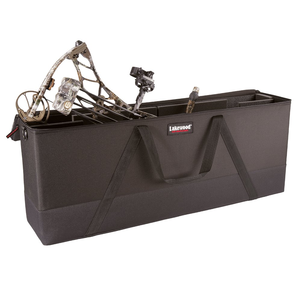 Lakewood Soft-Sided Hard Case Archery Bow Case 41″ L x 8″ D x 15″ H - Camo/Black