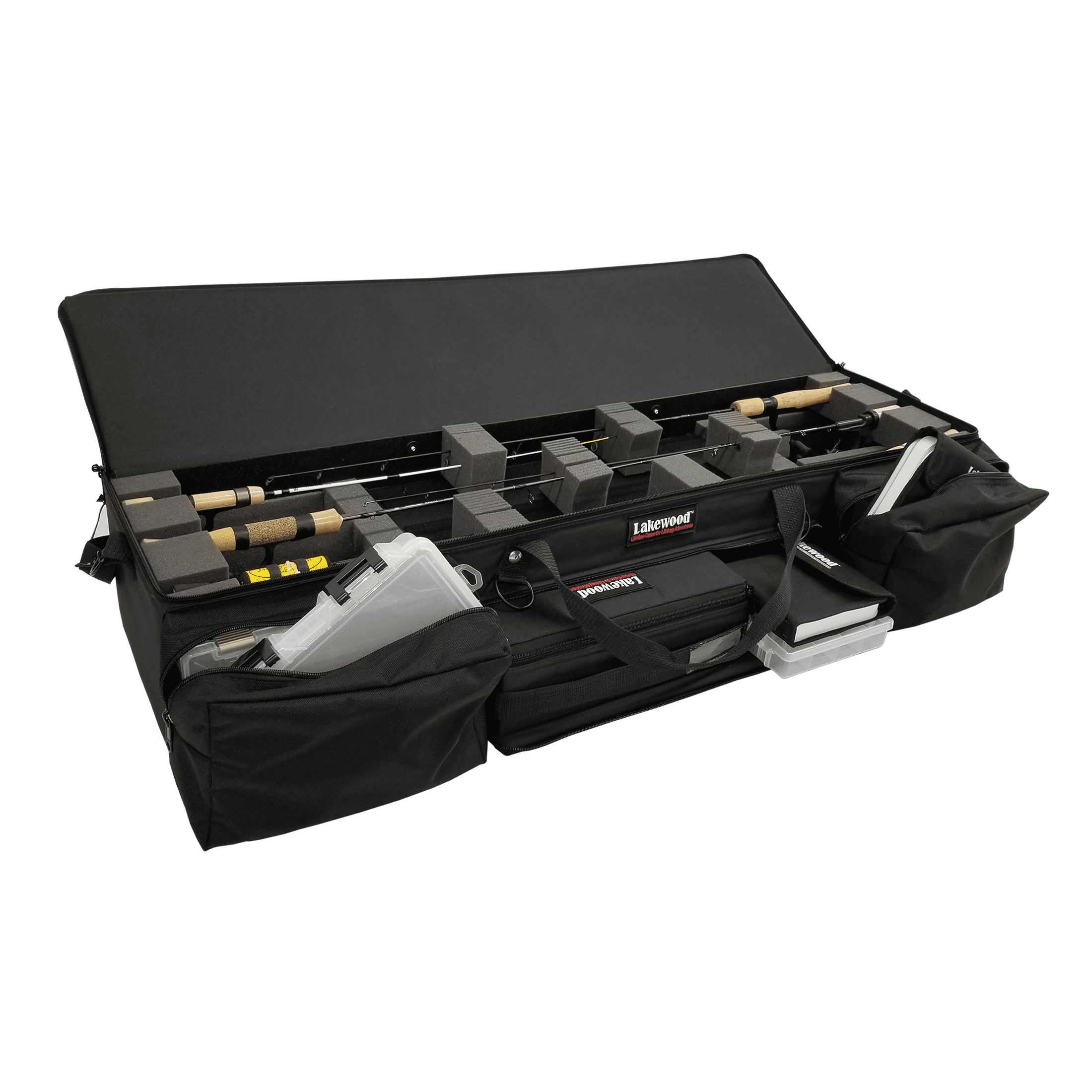 Eagle Claw Hard Ice Rod Storage Case with Foam Insert and Double Hinged  Latches 