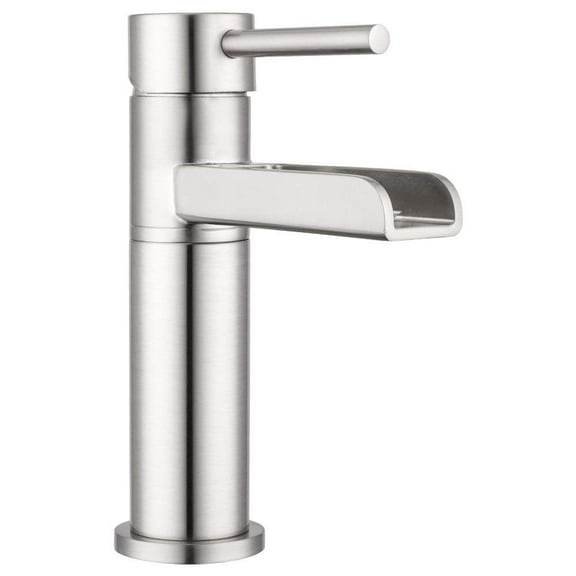 Lakewood Waterfall Single Lever Bathroom Faucet by Pacific Bay - Brushed Satin Nickel