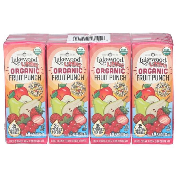 Lakewood 2408509 6.75 oz Littles Organic Fruit Punch Juice Drink - 8 Count