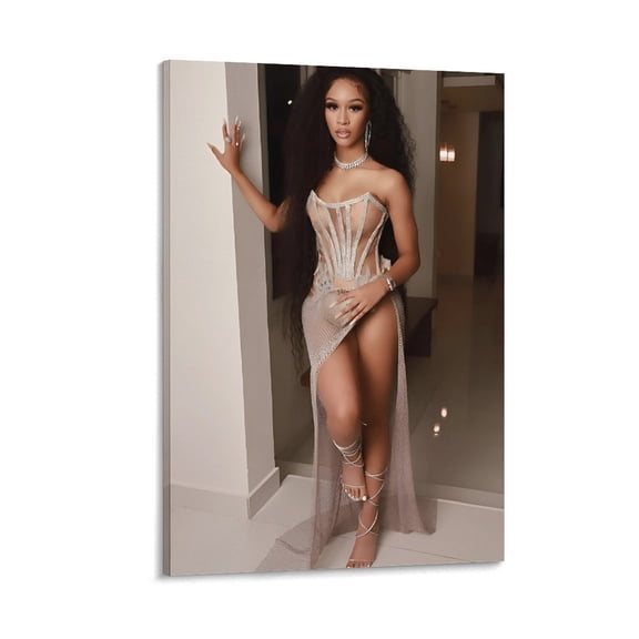Lakeyah Popular Rapper Art Poster Artworks Picture Print Poster Wall Art Painting Canvas Gift Decor Home Posters Decorative 16x24inch(40x60cm)