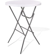 Lakhow Cocktail Table 28in Folding Round High Top Indoor Outdoor with Removable Legs, Tall Bistro Foldable Bar Height Table for Parties, Patio, Backyard, Dining Room, Events, Black- 1PCS