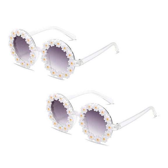 Lakihair 1 Pair Daisy Flower Kids Sunglasses UV Protection Polarized Sunglasses for Girls Boys