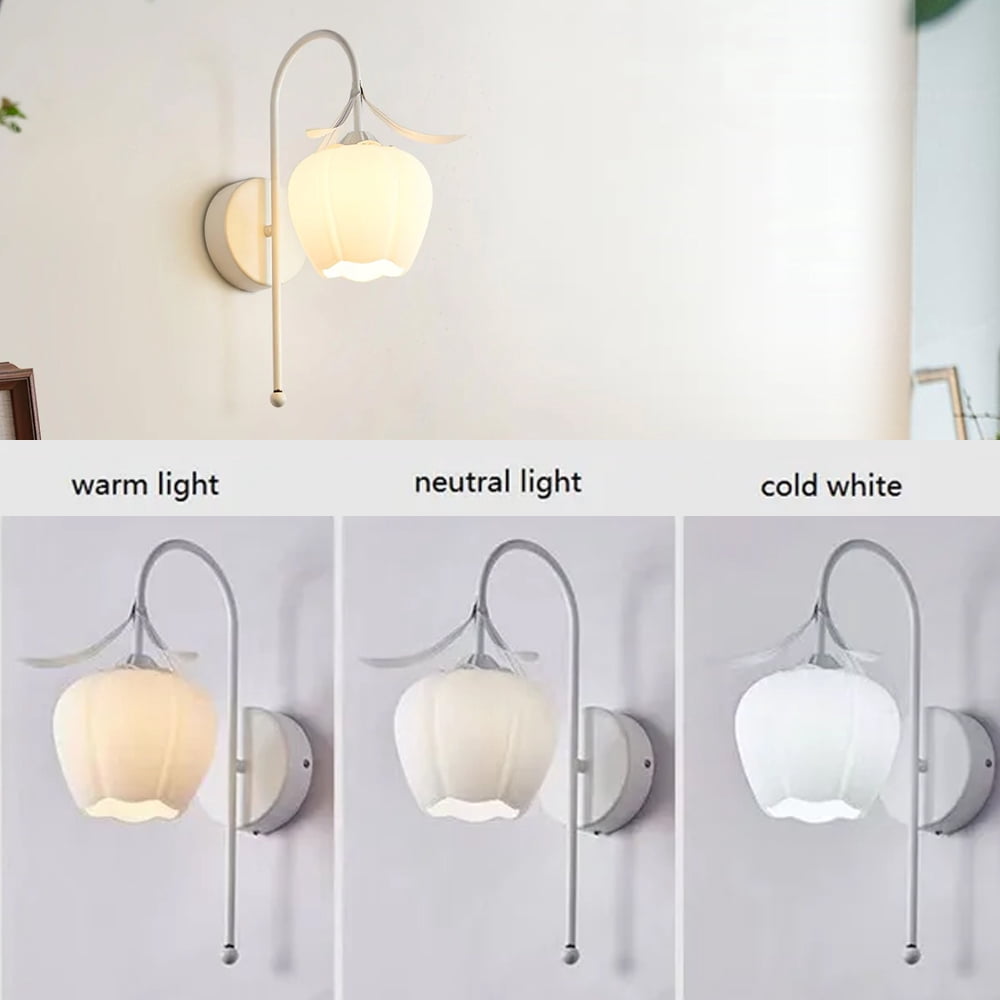 CRSTAL Glass Flower Wall Sconce, E14 Vintage Gold Kitchen Wall Light Fixtures, Wall Mounted Bathroom Vanity Light Antique Farmhouse Wall Lamp For Bedroom Bedside Living Room Hallway(Left