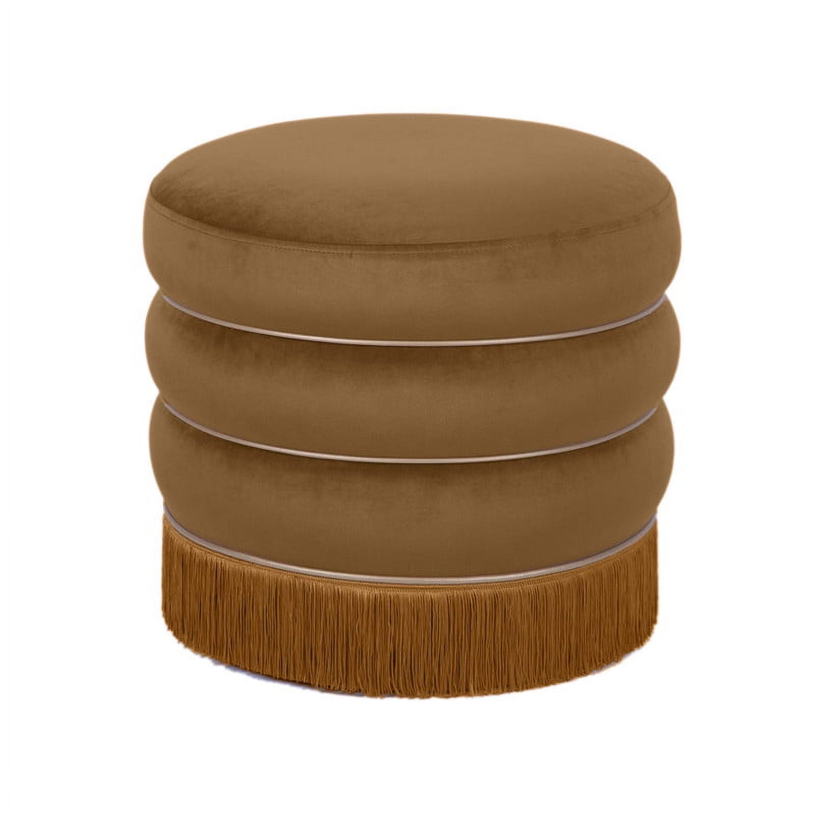 Lakka Chocolate Velvet Ottoman