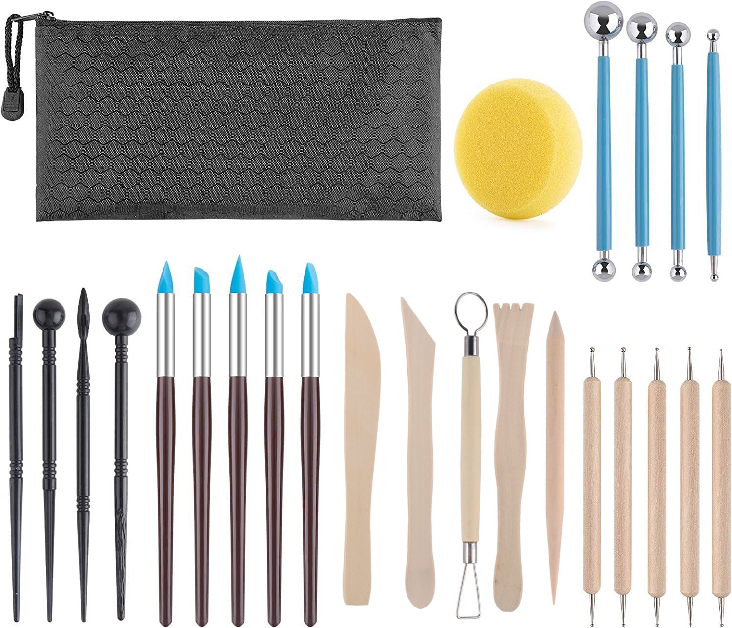 Laklulu Clay Tool Set Sculpting Tools and Kits, 25 Pieces