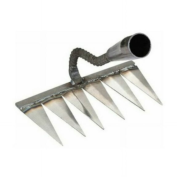 Heavy Duty Metal Garden Rake for Thatching, Weeding & Yard Clean-up