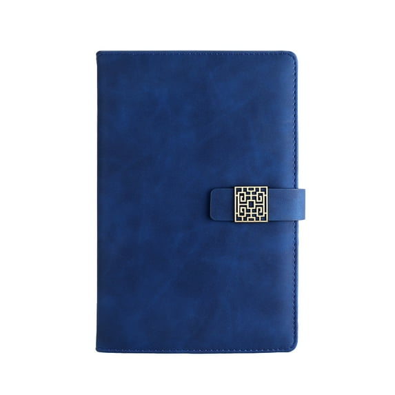 Laklulu PU Leather Cover Notebook with Magnetic Buckle and Pen Loop Holder,blue