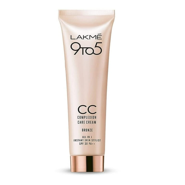 Lakme 9to5 CC Cream with SPF30 PA Bronze Lightweight Moisturizer Foundation 30 g