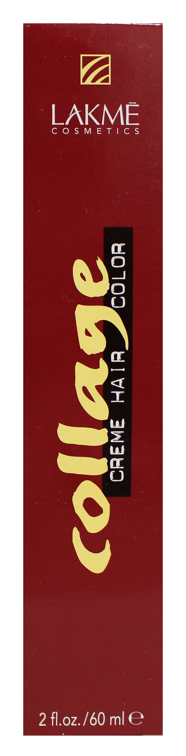 Lakme Collage Creme Hair Color 2/07 Blue Natural Dark Brown 2 Ounce