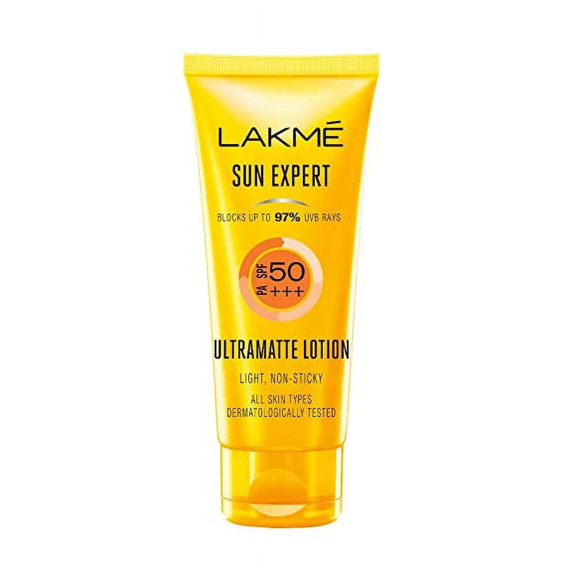 Lakme Sun Expert SPF 50 PA Ultra Matte Lotion Sunscreen, Blocks Upto 97% Harmful Sunrays, 50 ml