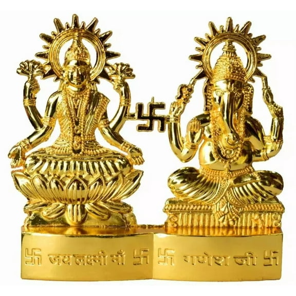 Lakshmi Ganesh Idol Hindu Laxmi Ganesh Mini Statue -|Goddess Of Wealth|