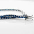 thumbnail image 1 of Lakshya Jewel LLC 14K White Gold Plated Round Lab Created Blue Sapphire Women Tennis Bracelet Silver, 1 of 5