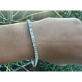 thumbnail image 1 of Lakshya Jewel LLC 14K White Gold Plated Wedding Tennis Bracelet for Men White Cubic Zirconia, 1 of 4